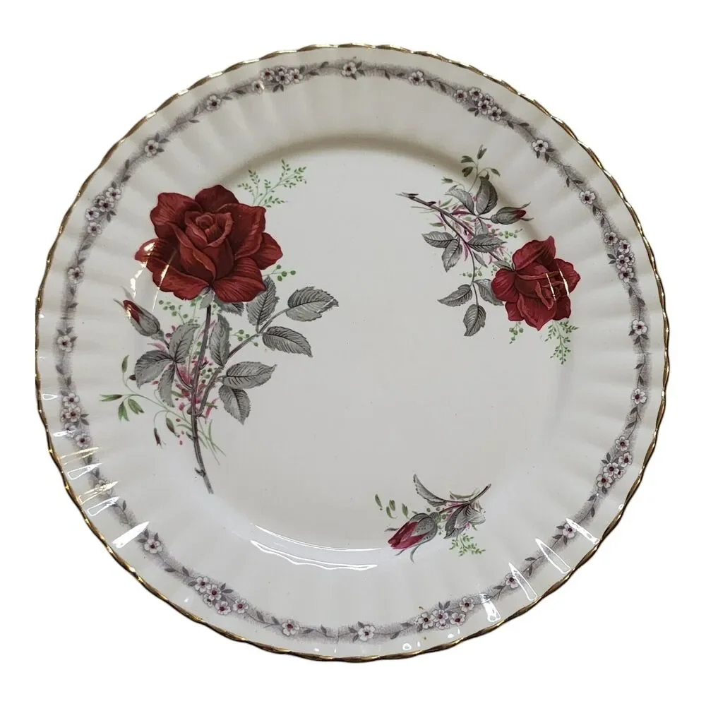 Royal Stafford Bone China “Roses to Remember” Red Rose Plate 8.25